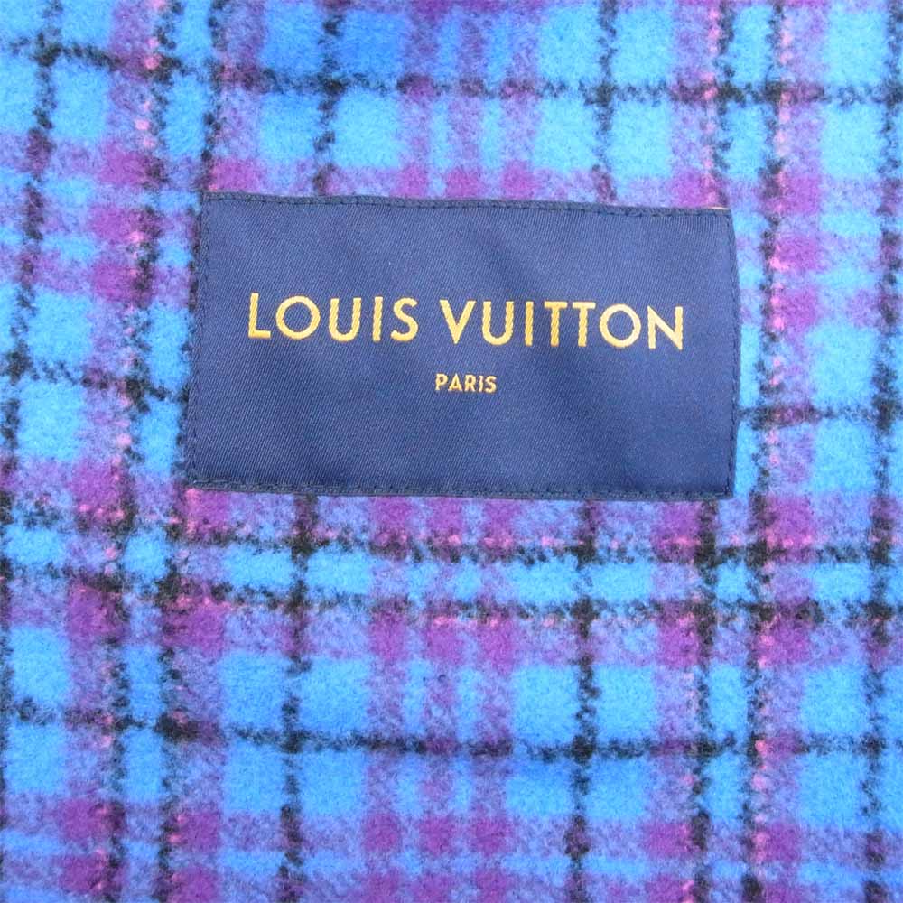LOUIS VUITTON ルイ・ヴィトン 19AW RM192M-ORR-HHS10W チェック柄 フランネル ウール ブルゾン ジャケット ブルー系 50【新古品】【未使用】【中古】
