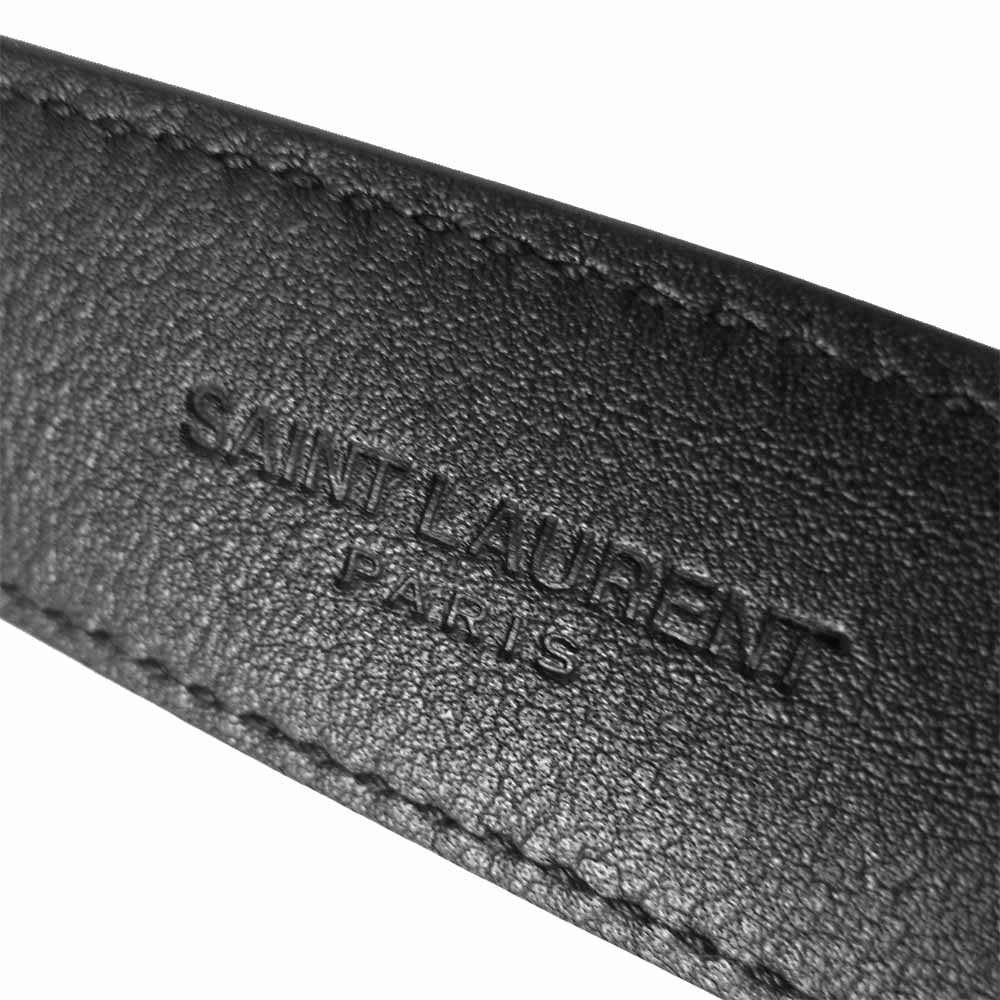 SAINT LAURENT サンローラン GRZ510520 レザー ベルト ブラック系【極上美品】【中古】