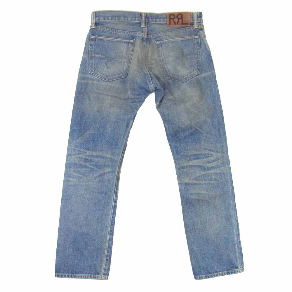 RRL ダブルアールエル R41RB40 米国製 国内正規品 LOW STRAIGHT AUSTIN WASH 黄耳 ボタンフライ ストレート デニム パンツ インディゴブルー系 30【美品】【中古】