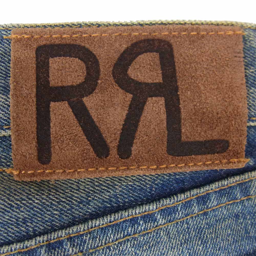 RRL ダブルアールエル R41RB40 米国製 国内正規品 LOW STRAIGHT AUSTIN WASH 黄耳 ボタンフライ ストレート デニム パンツ インディゴブルー系 30【美品】【中古】