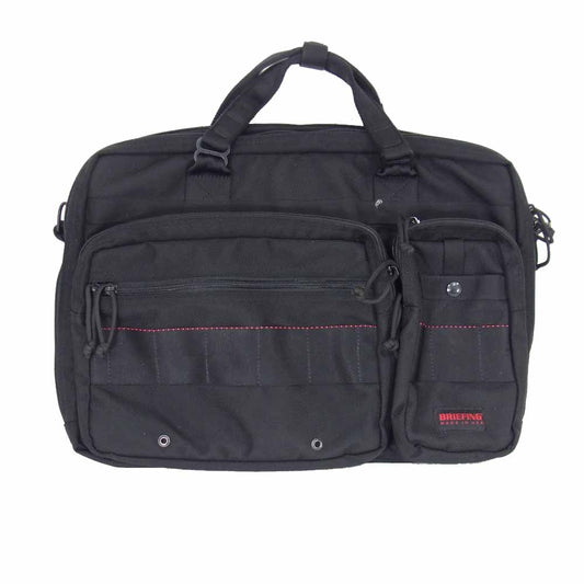 BRIEFING ブリーフィング BRF117219 B4 OVER TRIP 2WAY  オーバー トリップ ショルダー ビジネス バッグ ブラック系【極上美品】【中古】