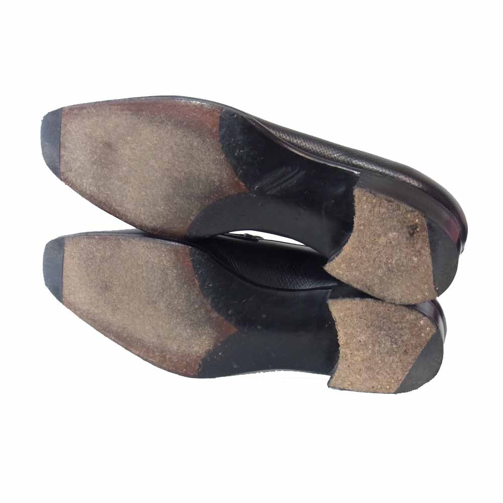 ガジアーノアンドガーリング Antibes アンティーヴス レザー ローファー シューズ ブラック系 9.5【中古】