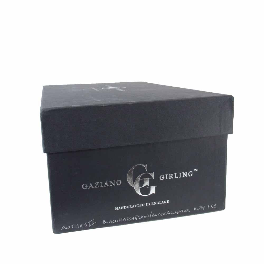 ガジアーノアンドガーリング Antibes アンティーヴス レザー ローファー シューズ ブラック系 9.5【中古】