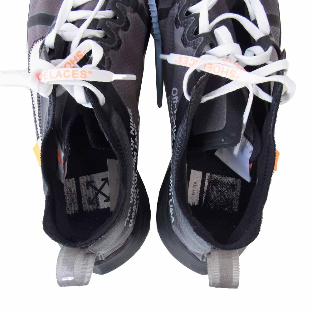 NIKE ナイキ AJ4588-001 × OFF-WHITE オフホワイト ZOOM FLY ズームフライ グレー系 27.5【中古】