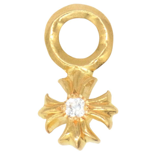 CHROME HEARTS クロムハーツ（原本無） 22k STACK CH PLUS CHプラス スタック ダイヤ チャーム ペンダントトップ ゴールド系【中古】