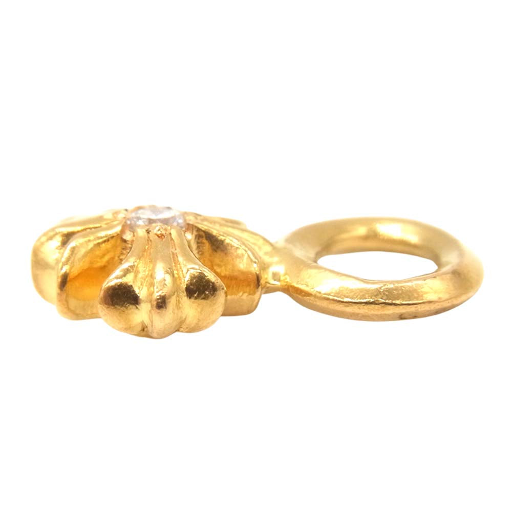 CHROME HEARTS クロムハーツ（原本無） 22k STACK CH PLUS CHプラス スタック ダイヤ チャーム ペンダントトップ ゴールド系【中古】