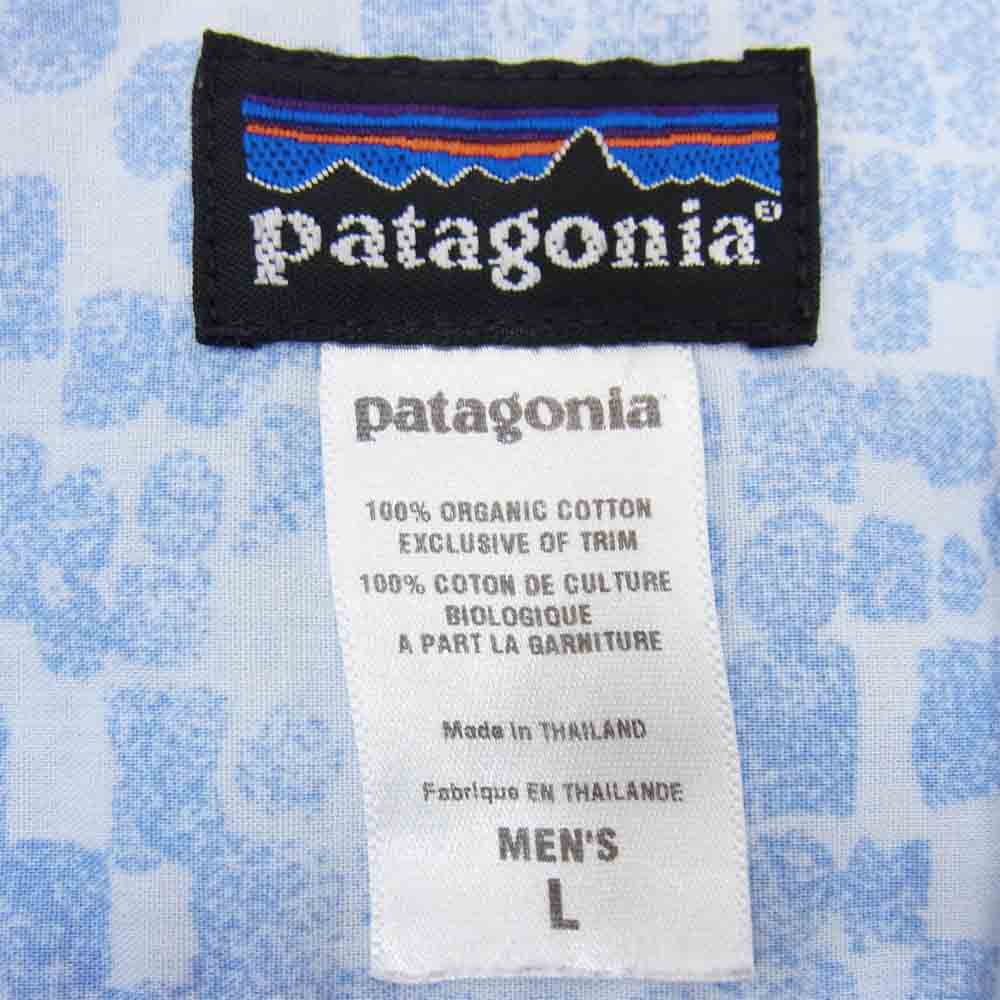 patagonia パタゴニア 52285S6 S/S プルオーバーシャツ ライトブルー系 L【中古】