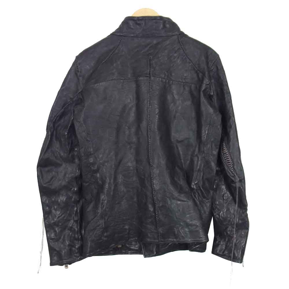 INCARNATION インカネーション 11711-41177 ♯967967 horse Leather DartsShouder Blouson ホースレザー ライダース ジャケット ブラック系 S【中古】