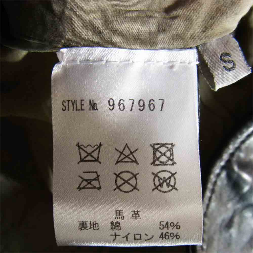 INCARNATION インカネーション 11711-41177 ♯967967 horse Leather DartsShouder Blouson ホースレザー ライダース ジャケット ブラック系 S【中古】