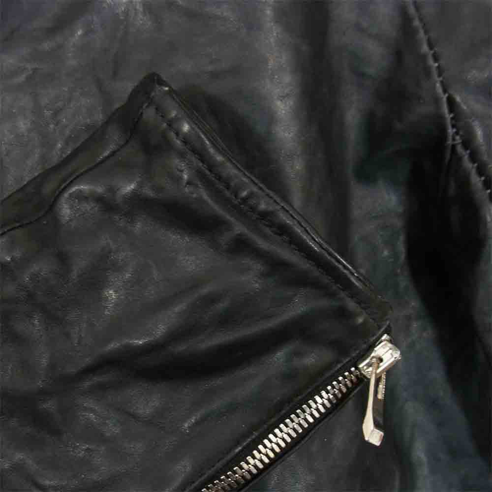 INCARNATION インカネーション 11711-41177 ♯967967 horse Leather DartsShouder Blouson ホースレザー ライダース ジャケット ブラック系 S【中古】