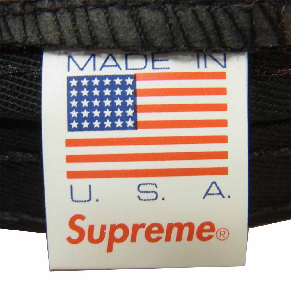 Supreme シュプリーム 18AW HARRIS TWEED ハリスツイード ウール スナップバック キャップ レッド系【中古】