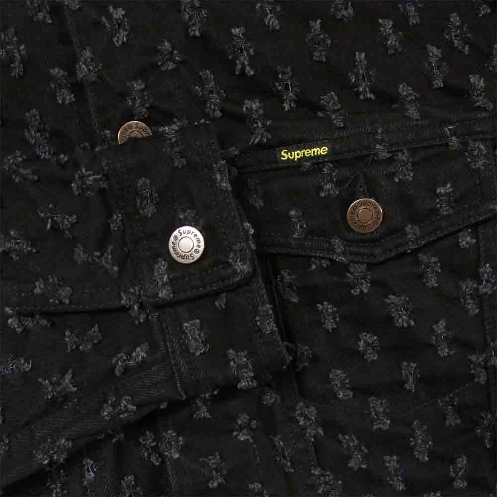 Supreme シュプリーム 20SS Hole Punch Denim Trucker Jacket ホール パンチ デニム トラッカー ジャケット ブラック系 M【極上美品】【中古】