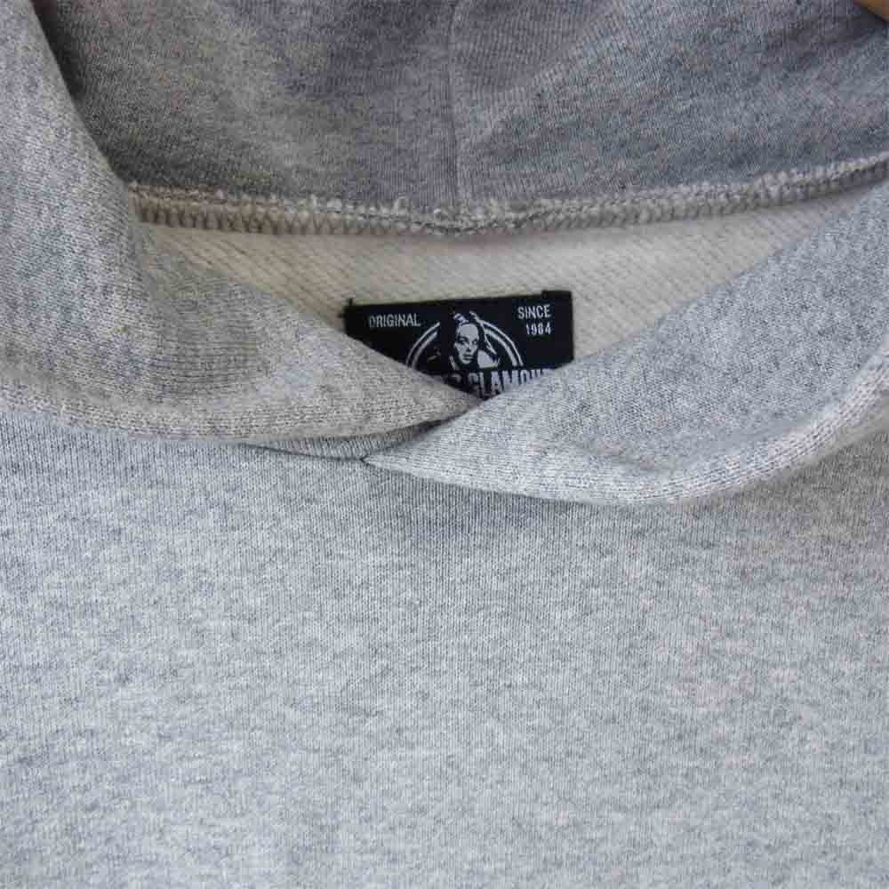HYSTERIC GLAMOUR ヒステリックグラマー 20AW WDS-HYS-2-02 × ウィンダンシー WIND AND SEA ロゴパッチフーディ プルオーバー パーカー グレー系 XL【新古品】【未使用】【中古】