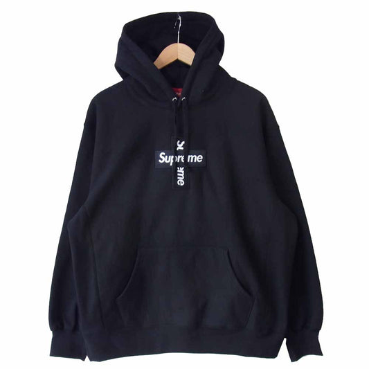 Supreme シュプリーム 20AW Cross Box Logo Hooded Sweatshirt クロス ボックスロゴ プルオーバーパーカー ブラック系 L【新古品】【未使用】【中古】
