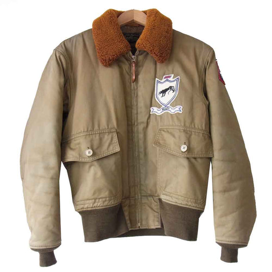 The REAL McCOY'S ザリアルマッコイズ MJ6115 B-10 カスタム ラフウェア社 実名復刻 フライトジャケット ベージュ系 40【中古】