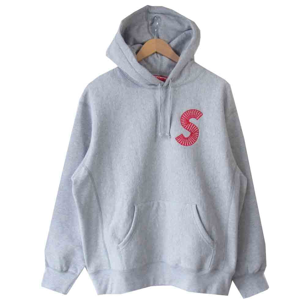 Supreme シュプリーム 20AW S Logo Hooded Sweatshirt S ロゴ プルオーバー パーカー グレー系 M【極上美品】【中古】