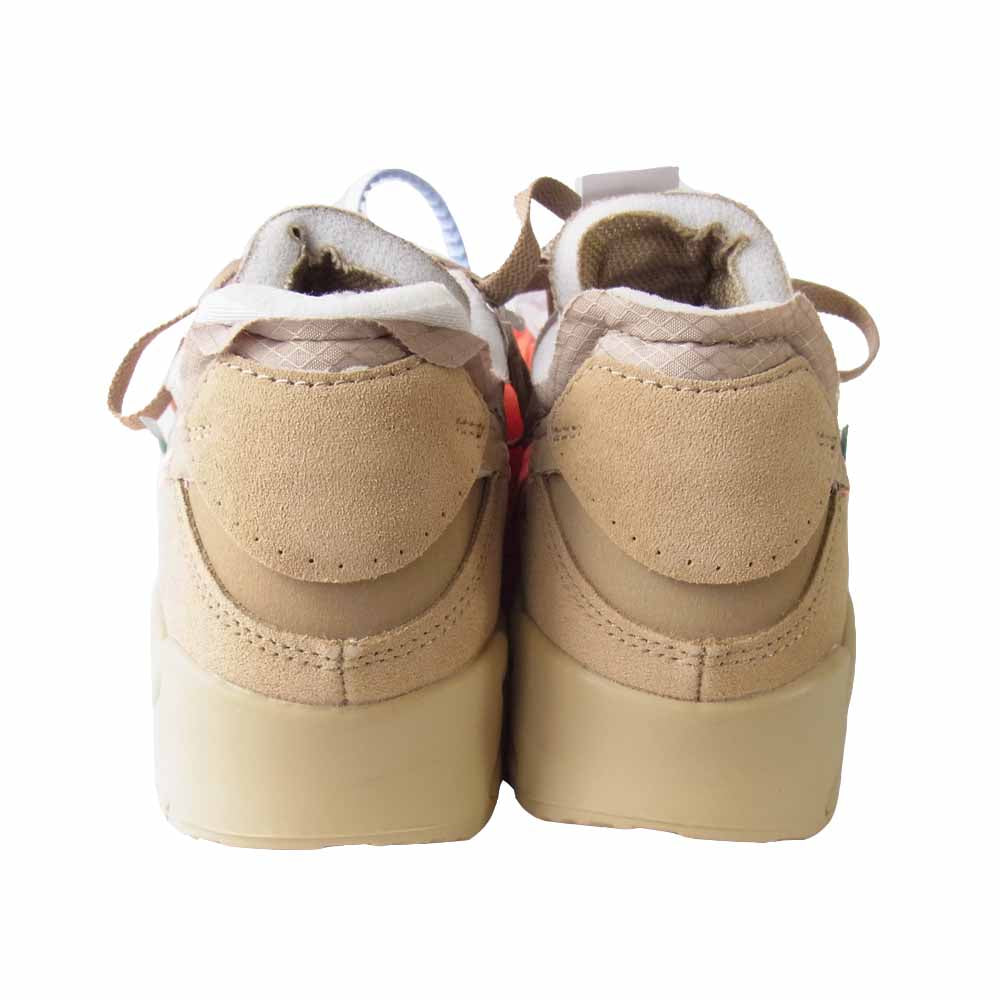 NIKE ナイキ AA7293-200 × OFF-WHITE オフホワイト AIR MAX 90 Desert Ore エアマックス スニーカー ベージュ系 27【極上美品】【中古】