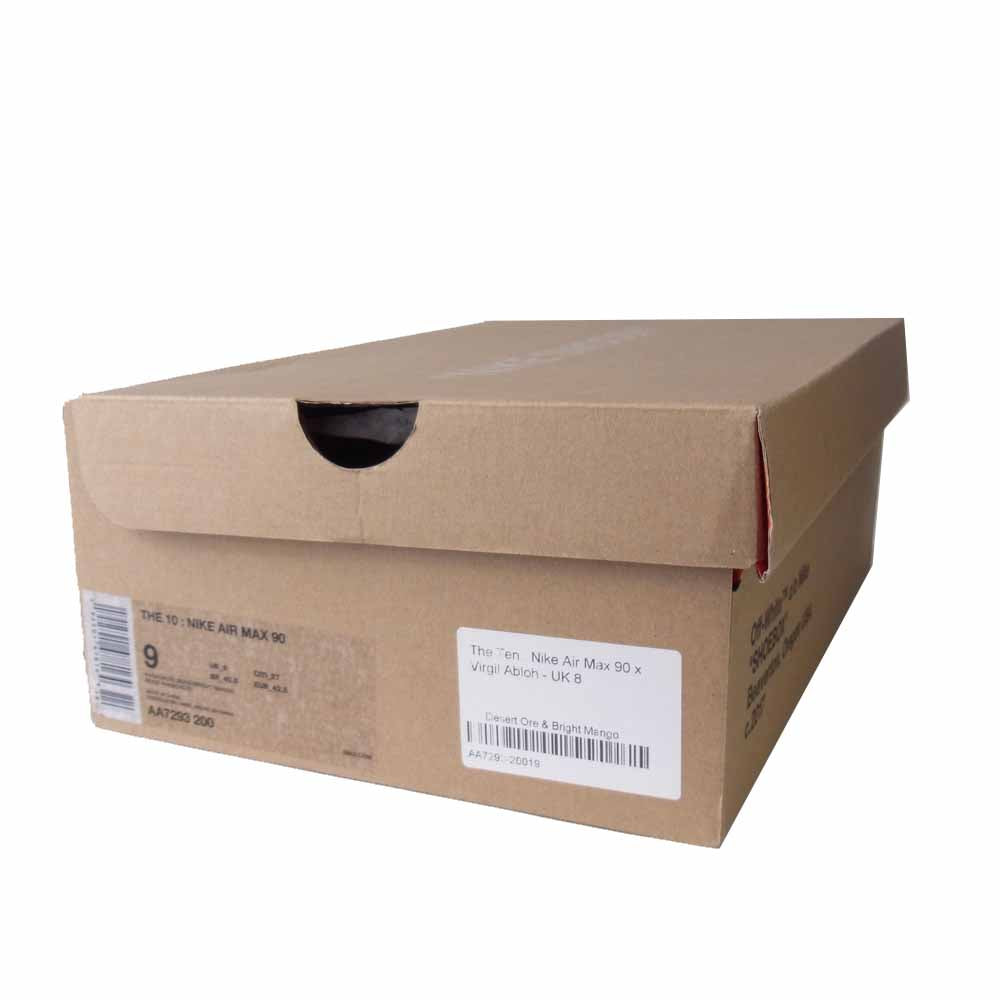 NIKE ナイキ AA7293-200 × OFF-WHITE オフホワイト AIR MAX 90 Desert Ore エアマックス スニーカー ベージュ系 27【極上美品】【中古】