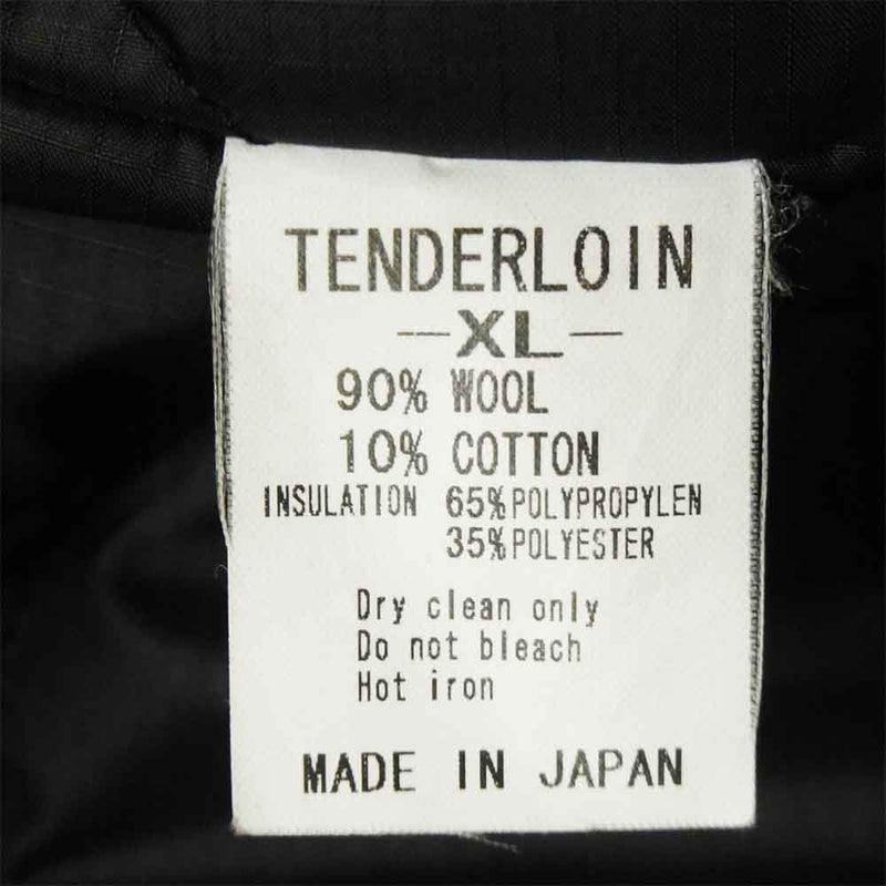 TENDERLOIN テンダーロイン 01AW 星 スタッズ ウール Pコート 日本製 ブラック系 XL【中古】