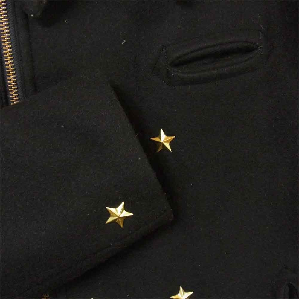 TENDERLOIN テンダーロイン 01AW 星 スタッズ ウール Pコート 日本製 ブラック系 XL【中古】