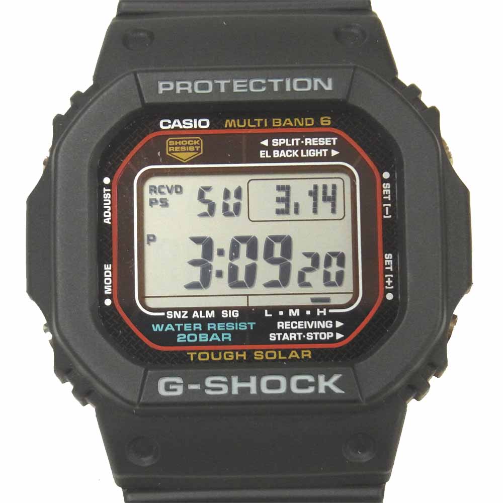 G-SHOCK ジーショック GW-M5610 電波ソーラー 腕時計 ウォッチ タイ製 ブラック系【美品】【中古】