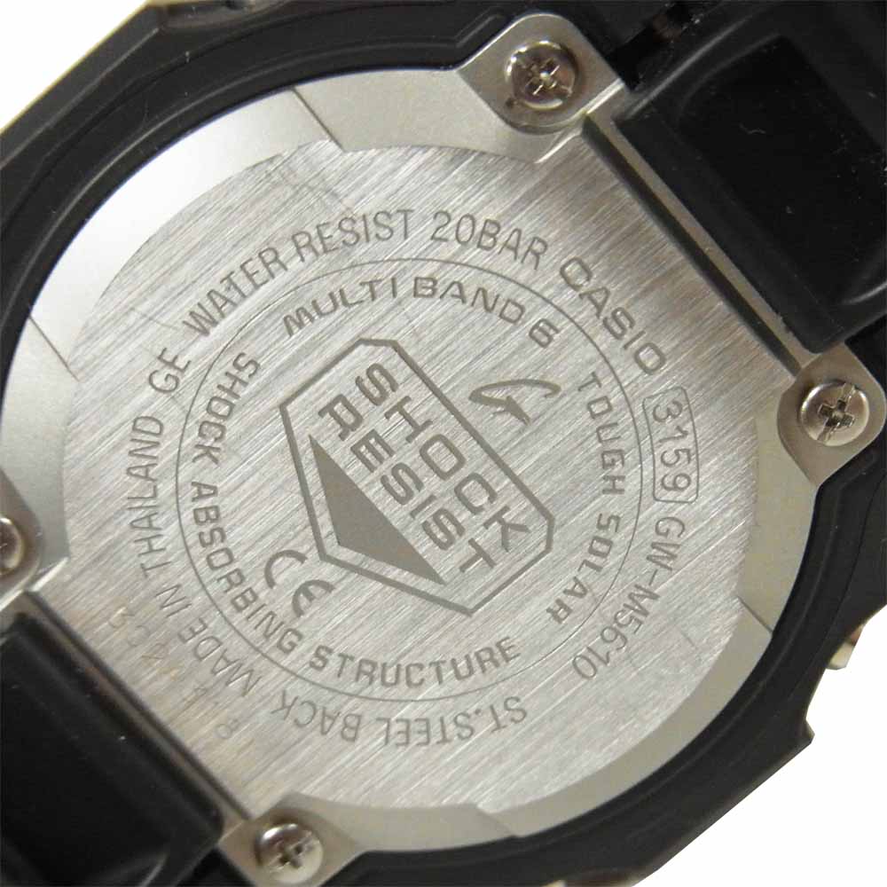 G-SHOCK ジーショック GW-M5610 電波ソーラー 腕時計 ウォッチ タイ製 ブラック系【美品】【中古】