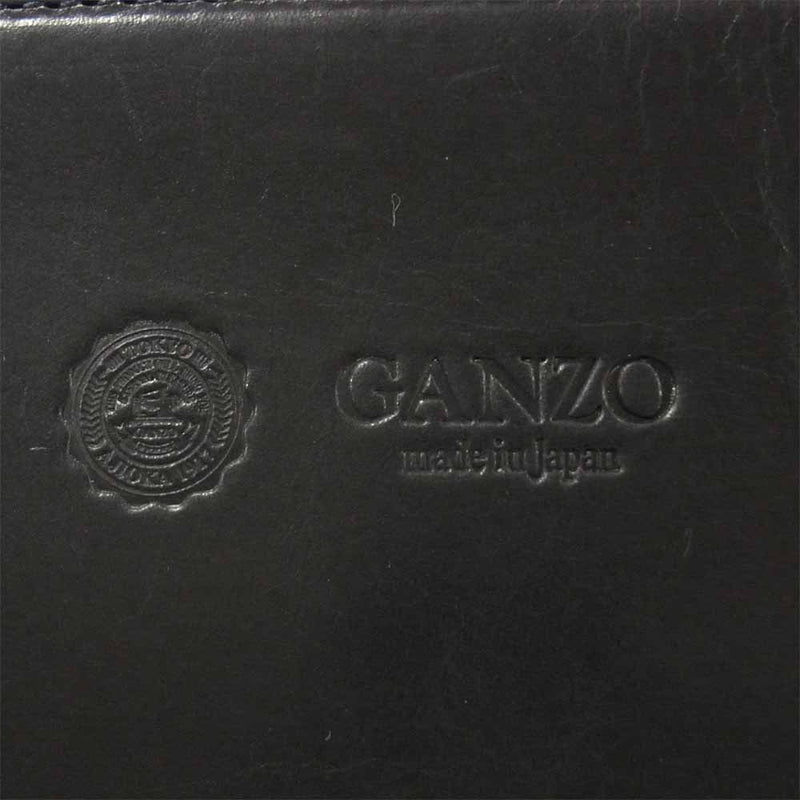 GANZO ガンゾ GUD レザー 牛革 クラッチ バック 日本製 ダークネイビー系【美品】【中古】