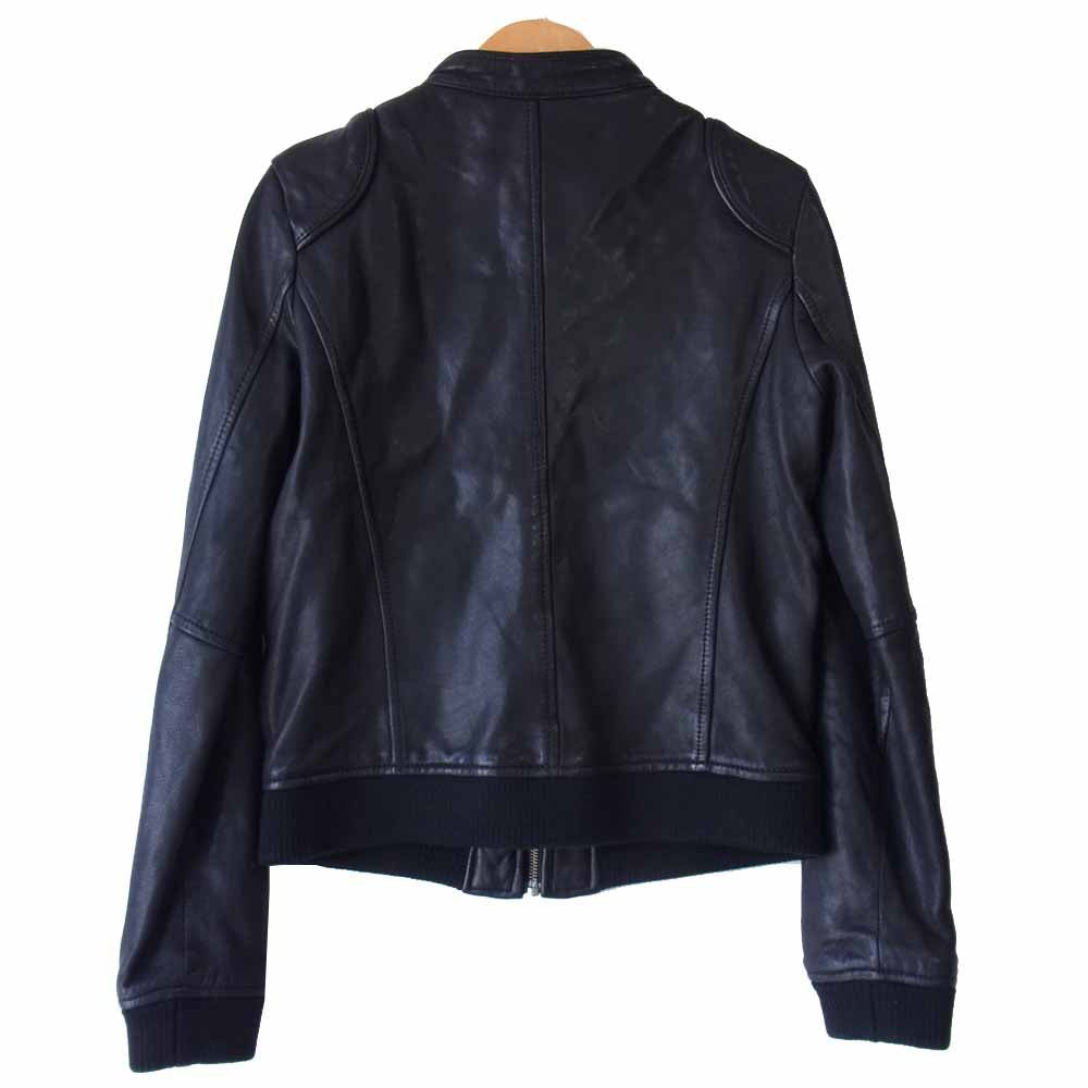 HYSTERIC GLAMOUR ヒステリックグラマー 0123LB03 ゴートスキン レザー ジャケット F レディース ブラック系 F【中古】