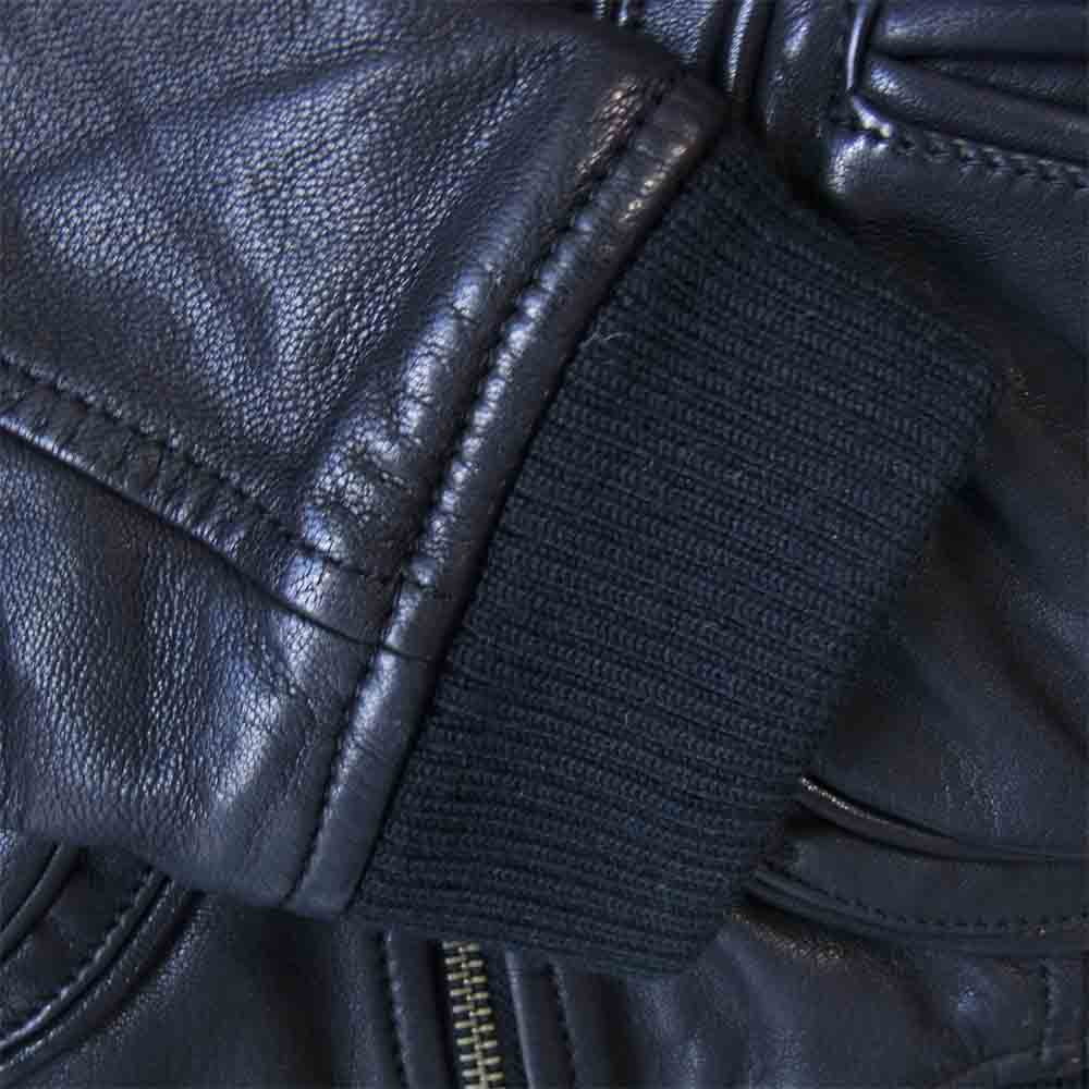 HYSTERIC GLAMOUR ヒステリックグラマー 0123LB03 ゴートスキン レザー ジャケット F レディース ブラック系 F【中古】