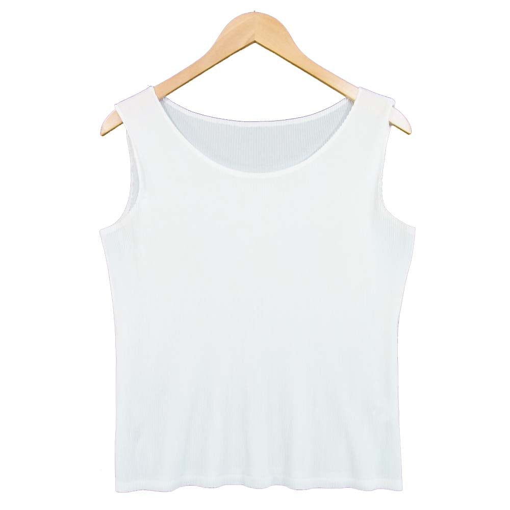 PLEATS PLEASE プリーツプリーズ ISSEY MIYAKE イッセイミヤケ ノースリーブ 日本製 ホワイト系 3【中古】