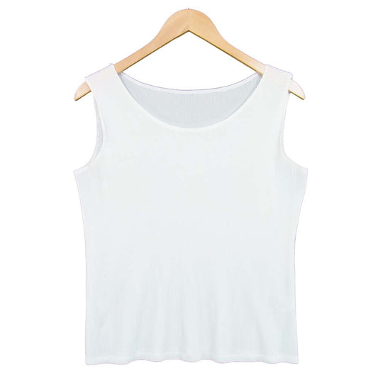 PLEATS PLEASE プリーツプリーズ ISSEY MIYAKE イッセイミヤケ ノースリーブ 日本製 ホワイト系 3【中古】