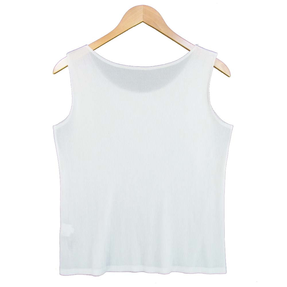 PLEATS PLEASE プリーツプリーズ ISSEY MIYAKE イッセイミヤケ ノースリーブ 日本製 ホワイト系 3【中古】