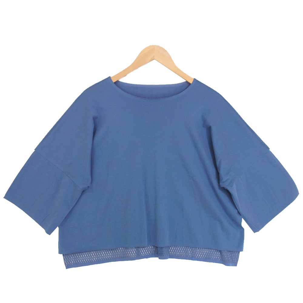 PLEATS PLEASE プリーツプリーズ ISSEY MIYAKE イッセイミヤケ A-POC メッシュ カットソー ライトブルー系 3【中古】