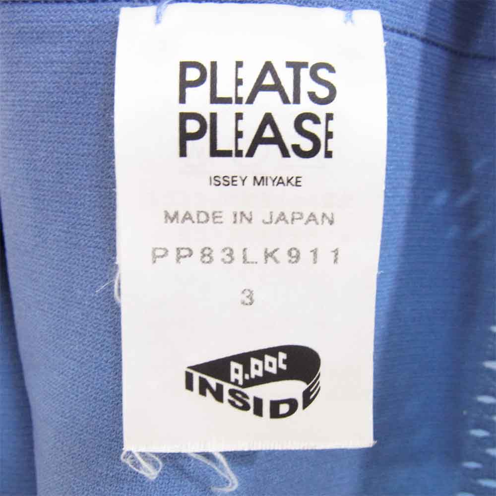 PLEATS PLEASE プリーツプリーズ ISSEY MIYAKE イッセイミヤケ A-POC メッシュ カットソー ライトブルー系 3【中古】