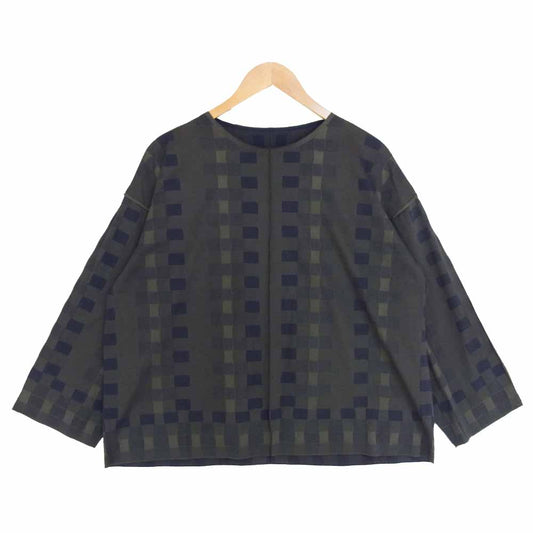 PLEATS PLEASE プリーツプリーズ ISSEY MIYAKE イッセイミヤケ A-POC INSIDE カットソー ネイビー系 3【美品】【中古】