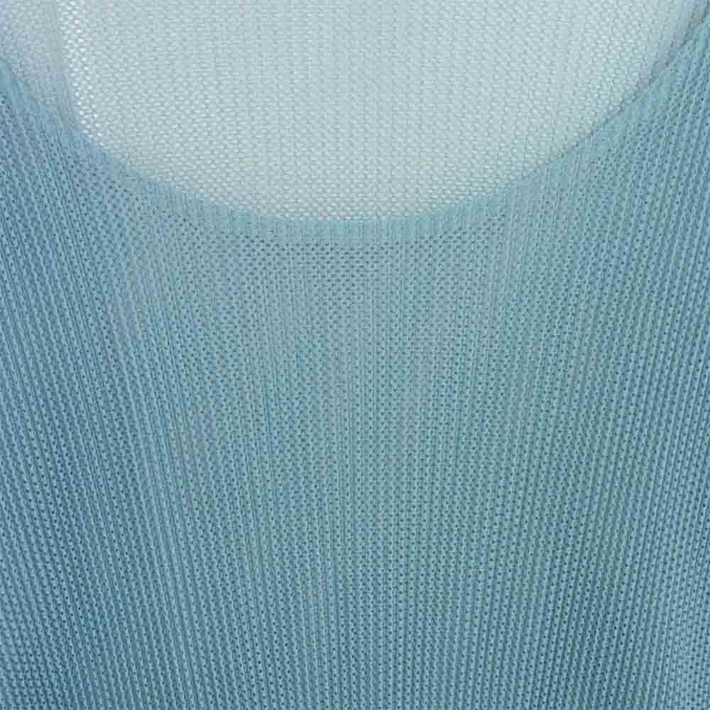 PLEATS PLEASE プリーツプリーズ ISSEY MIYAKE イッセイミヤケ メッシュ ビッグ シルエット カットソー ライトブルー系 3【美品】【中古】
