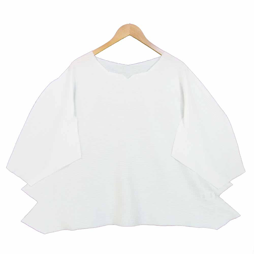 ISSEY MIYAKE イッセイミヤケ me A-POC INSIDE 横プリーツ カットソー ホワイト系 表記無し【中古】