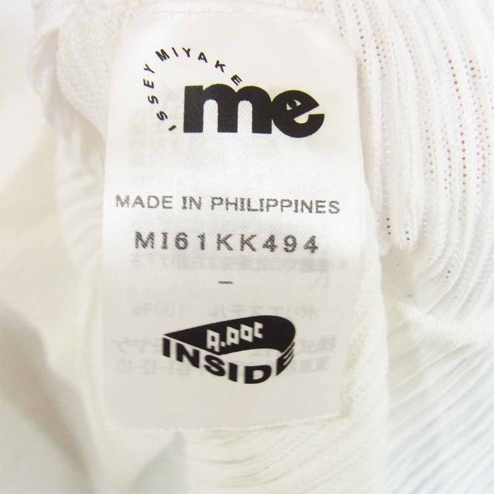 ISSEY MIYAKE イッセイミヤケ me A-POC INSIDE 横プリーツ カットソー ホワイト系 表記無し【中古】