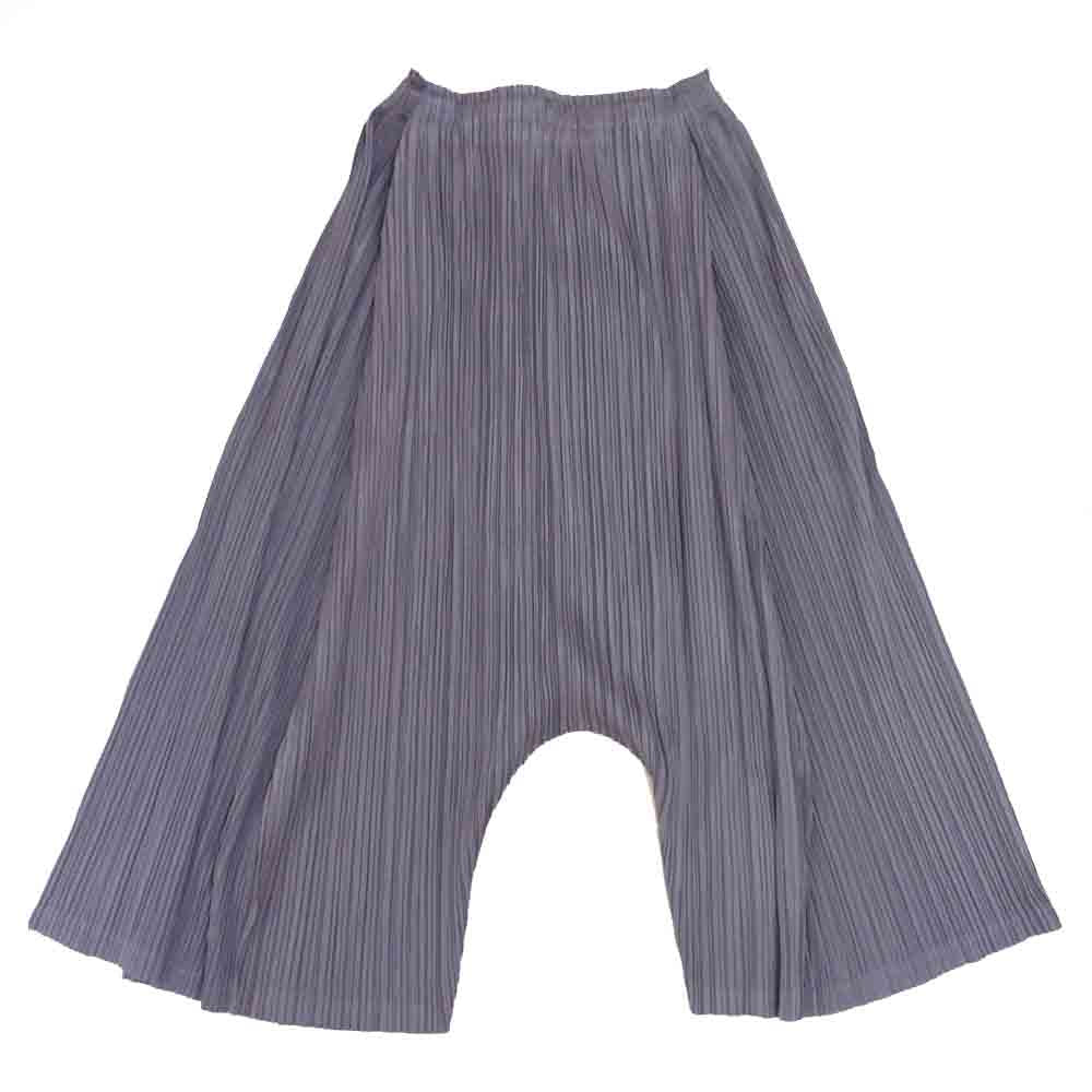 PLEATS PLEASE プリーツプリーズ ISSEY MIYAKE イッセイミヤケ タック サルエル パンツ 灰紫系 4【中古】