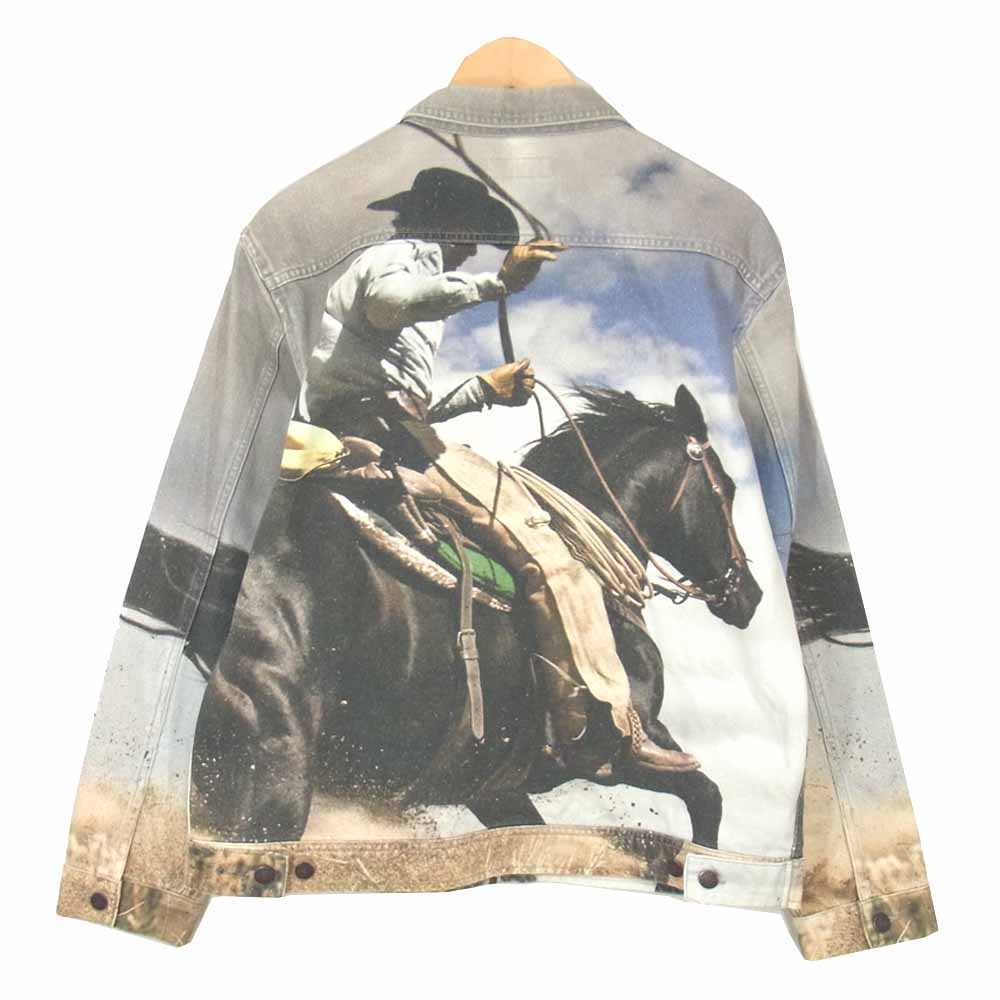 Supreme シュプリーム 17SS Cowboy Denim Work Jacket カウボーイ デニム ワークジャケット グレー系 L【中古】