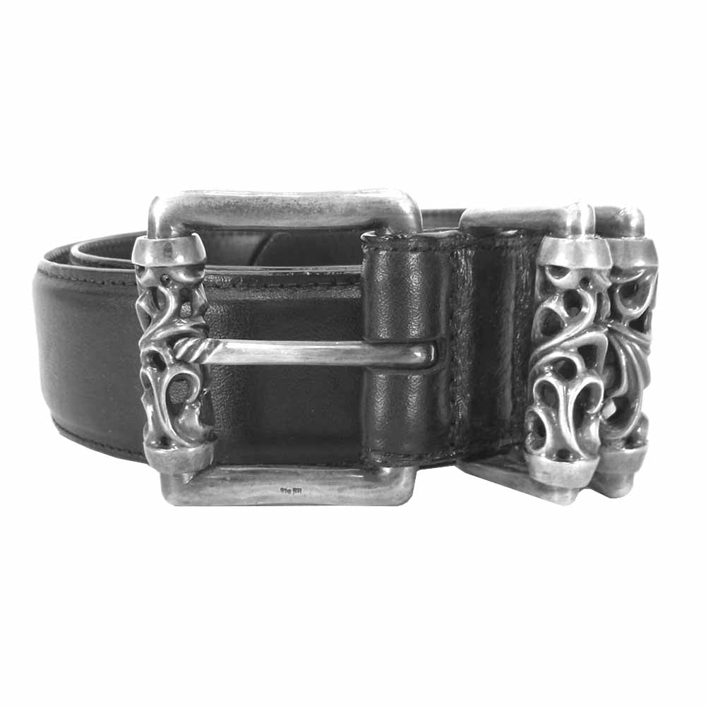 CHROME HEARTS クロムハーツ（原本無） ROLLER BELT ローラー ベルト ブラック系 34【中古】