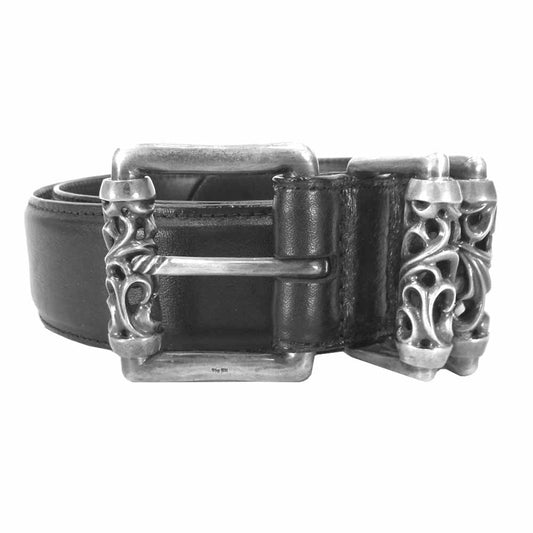 CHROME HEARTS クロムハーツ（原本無） ROLLER BELT ローラー ベルト ブラック系 34【中古】