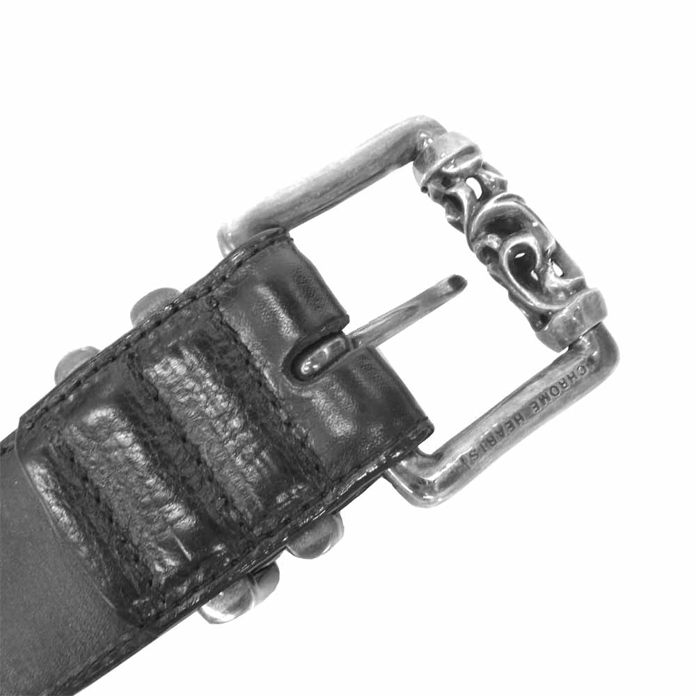 CHROME HEARTS クロムハーツ（原本無） ROLLER BELT ローラー ベルト ブラック系 34【中古】