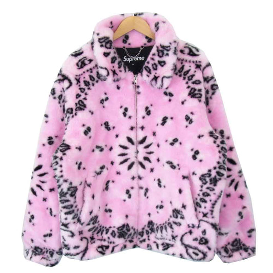 Supreme シュプリーム 21SS Bandana Faux Fur Bomber Jacket ジャケット ピンク系 XL【中古】