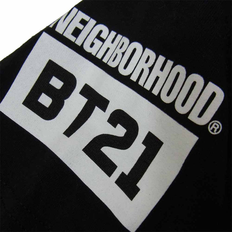 NEIGHBORHOOD ネイバーフッド NHBT-1/C-TEE.SS × BT21 ロゴ プリント Tシャツ ブラック系 S【新古品】【未使用】【中古】