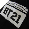 NEIGHBORHOOD ネイバーフッド NHBT-2/C-TEE.SS × BT21 ロゴ プリント Tシャツ ブラック系 S【新古品】【未使用】【中古】