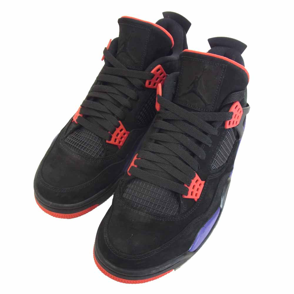 NIKE ナイキ AQ3816-065 AIR JORDAN 4 RETRO NRG エア ジョーダン レトロ BLACK/COURT PURPLE 28cm【美品】【中古】