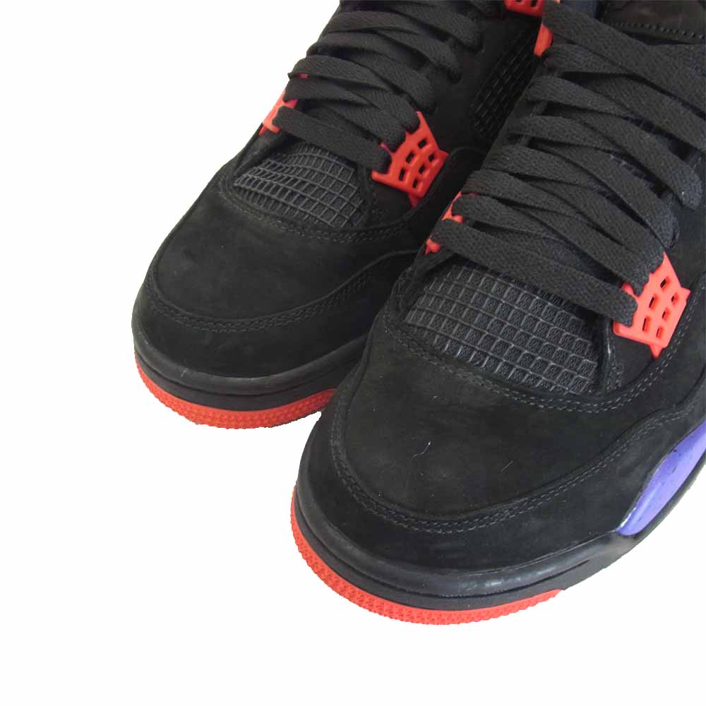 NIKE ナイキ AQ3816-065 AIR JORDAN 4 RETRO NRG エア ジョーダン レトロ BLACK/COURT PURPLE 28cm【美品】【中古】
