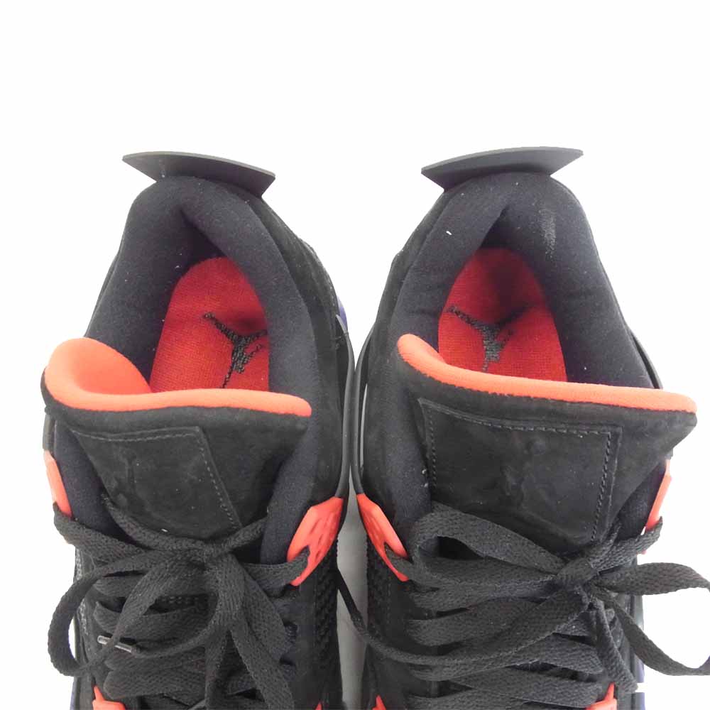 NIKE ナイキ AQ3816-065 AIR JORDAN 4 RETRO NRG エア ジョーダン レトロ BLACK/COURT PURPLE 28cm【美品】【中古】