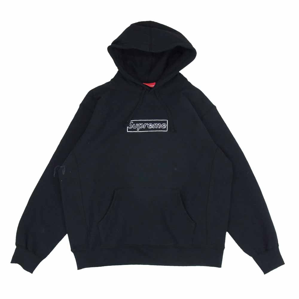 Supreme シュプリーム 21SS KAWS Chalk Logo Hooded Sweatshirt カウズ チョーク ロゴ フーデッド スウェット シャツ パーカー ブラック系 M【新古品】【未使用】【中古】